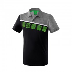 5-C Poloshirt schwarz/grau...